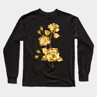 Golden Rose Branch Long Sleeve T-Shirt